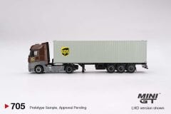 Mini GT 1/64 Mercedes-Benz Actros w/ 40 Ft Container '' UPS Europe'' MGT00705